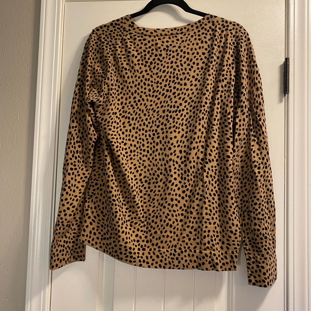 J Crew Animal Print Womens Sweater Size L - Picture 2 of 4